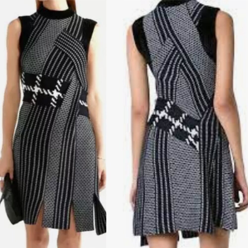 3.1 Phillip Lim Houndstooth Knee Length Dress